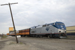 The Amtrak special stops at 44th St Rock Island, IL for a switch on 13-May-2007.