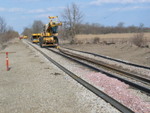 Replacing the south rail at 205.5, April 9, 2007.
