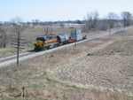 Transformer special approaches the Wilton ovepass, April 11, 2009.