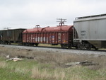 Another one of those UP covered gons on the turn.  Behind it is a CLAX empty from Country Stone.