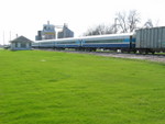 Passenger cars on the eastbound.