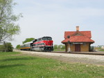 Deadhead EB business train at West Liberty, April 19, 2010.