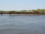 OCS on the Cedar River bridge, April 29, 2008.  Observant river watchers will notice that the water level is quite high!