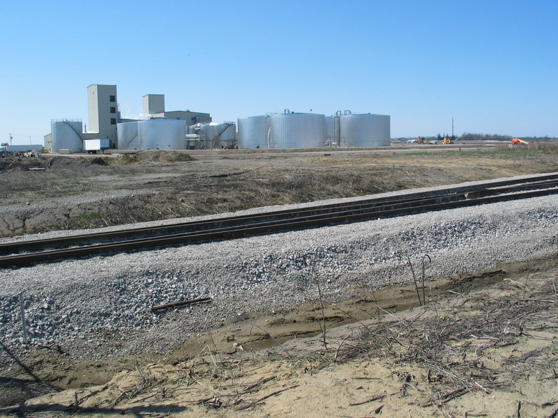 Looking south at the bio diesel plant.