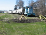 They pulled up to the EOT to let the Rocket crew tie onto their train.