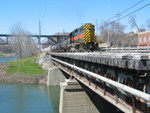 Rocket leaves town eastward, under the Buzzi bridge and over the Little Vermillion River, and alongside the I&M Canal.  Lots of neat stuff in La Salle!