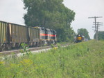 Coal empties are cleared up at N . Star while the office car special waits for a new warrant, Aug. 21, 2007.