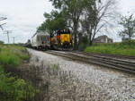 Coming out the east end of N. Star.  With the turn's engines off the crossing circuit by 210, this is where their rear car ended up!