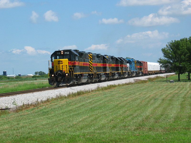 Westbound arrives at Twin States to meet the eastbound, Aug. 7, 2007.