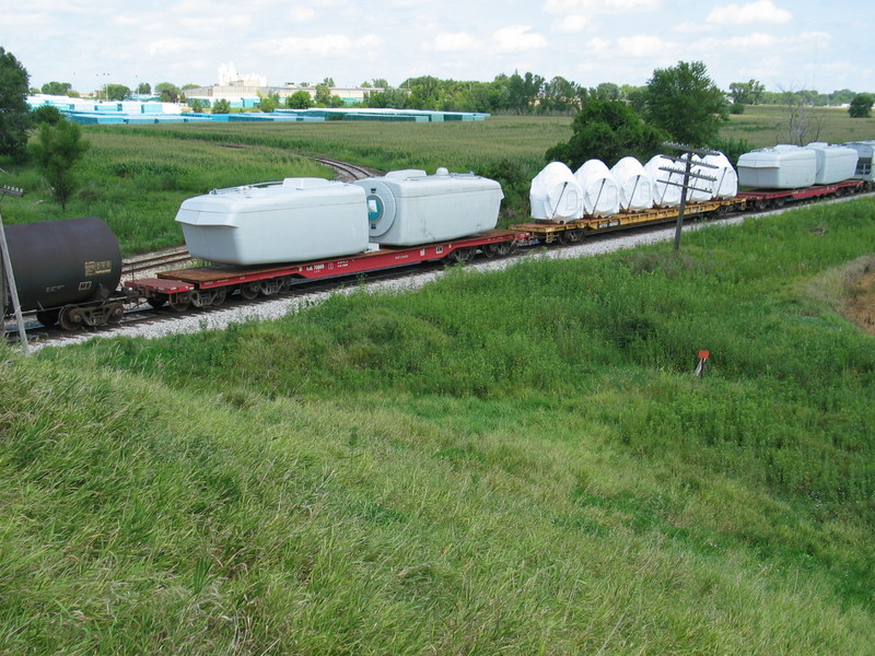 Windmill cars at the Wilton overpass, Aug. 7, 2007.