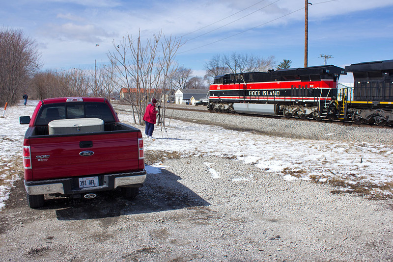 Dad's F-150 on the ex-RI right-of-way at 55th St; Moline, IL.