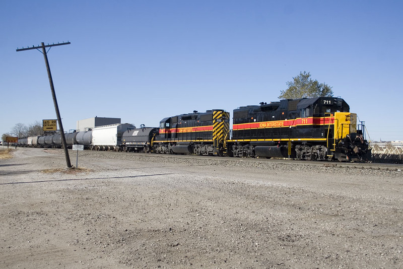 IAIS 711 & IAIS 155 tied down @ Rock Island, IL.