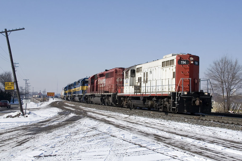 ICE 114 on B73-03 @ Rock Island, IL.  February 3, 2010.