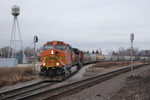 BNSF G-RCISMR enters BNSF trackage at Colona, IL.  16-Dec-2006.