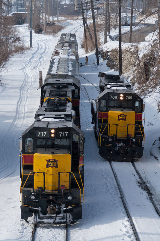 The consist is broken up to switch Buzzi Cement in LaSalle, IL.