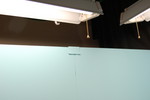 Office binder clips were used to hold the sectional backdrop in alignment.