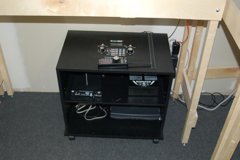 The control cart featuring CVP's EasyDCC with wireless throttles.