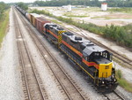 IAIS, 704 and 712, Transfer Train Waiting on the IHB, August 26, 2006