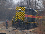 IAIS, BISW, Pulling Out of Evans Yard on Old Track, December 2, 2008