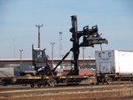 Containers being Unloaded at Blue Island, September 2006