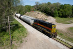 The Rocket slides under the IL-89 overpass at Spring Valley, IL.