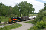 The weed sprayer passes the private club south of Bureau, IL.