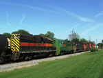 PWSX 402 and 303 trail CN power through North Riverside, IL