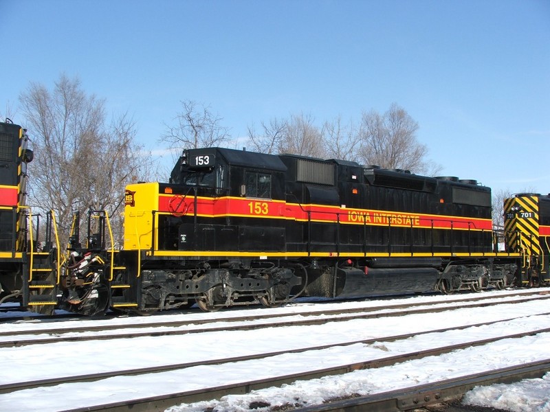 Random roster of IAIS SD38-2 153, Iowa City Yard.