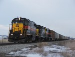 IAIS 601, 485, and 626 head west with the west train. M.P. 273.