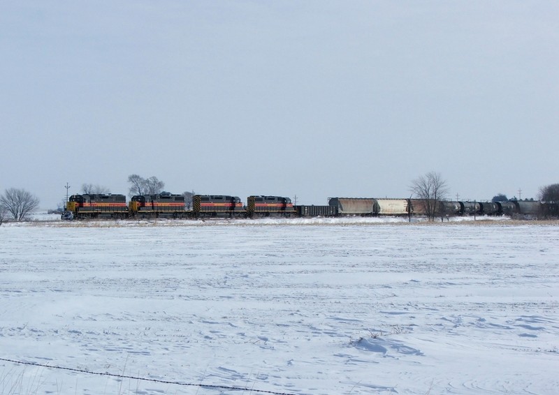 Just east of Atallisa, Iowa 703 and company are westbound toward Iowa City.
