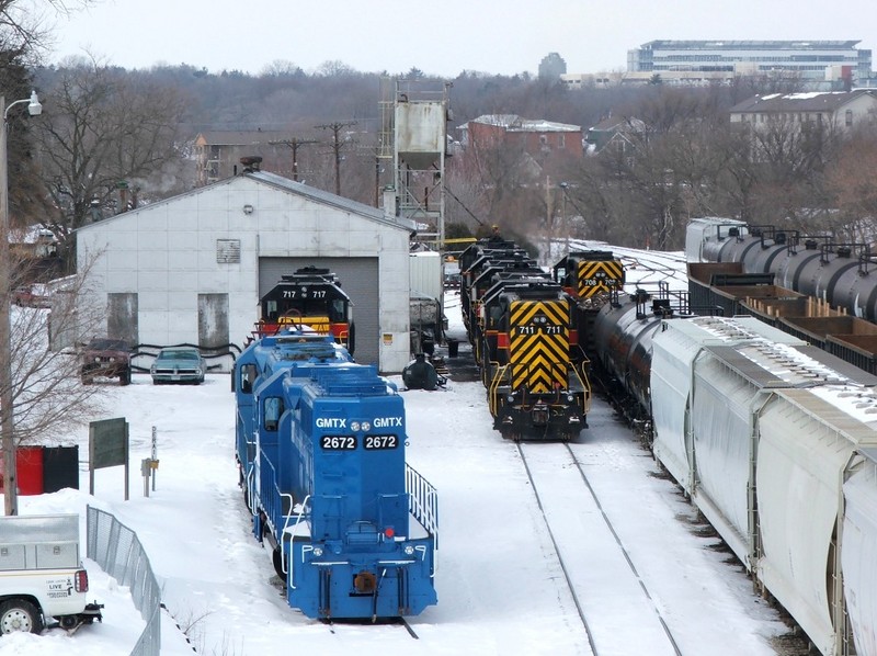 Iowa City yard, a fairly full house even before any of the trains arrive.
