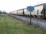 Sign in Homestead to warn engineers to key in the power switch at Yocum, Nov. 20, 2006.