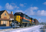 715 is passing the West Lib depot with BICB on January 22, 2005.  Photo by Tom McNair.