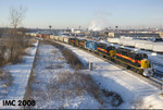 IAIS 151 heads east on BNSF rails at Willow Springs, IL on 01/03/2008.  Ian Contreras #1.