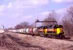 IAIS 718 leads the 721 on RIPE-26 on 2/26/05 at Atkinson, IL.  Photo by Erik Rasmussen.