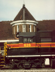 626 sits in front of the Iowa City, IA depot.  Photo by Jeremy J Schrader.