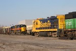 4234 comes off the single track section through Moline and passes the awaiting coal job