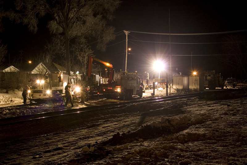 BNSF M-of-W @ Colona, IL.  January 3, 2008.