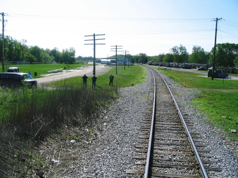 Looking back towards Van Meter, IA with fans on the left