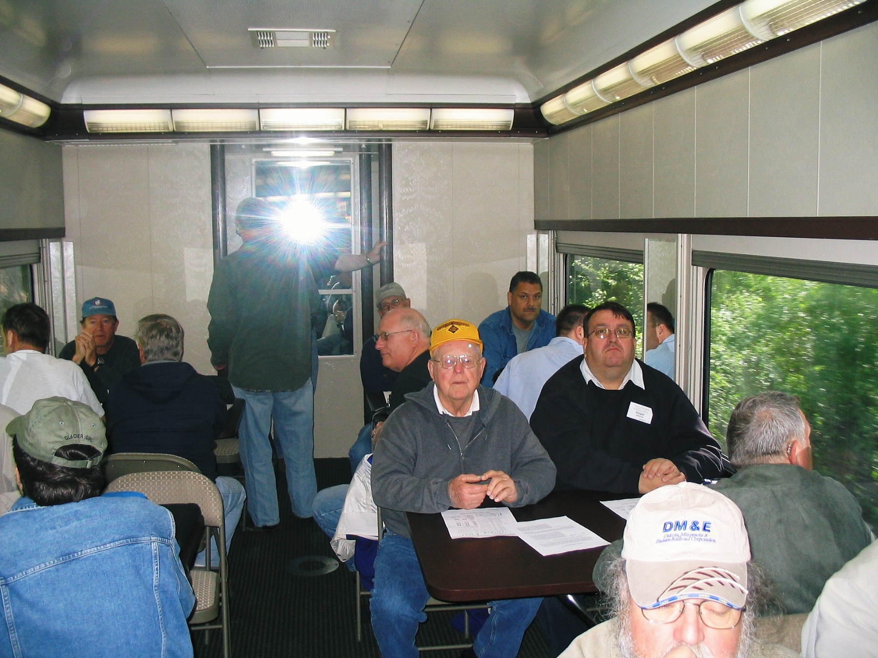 Passengers in the Abe Lincoln. CP Hogger Roger Wiebenga and Kevin Angel are in this photo.