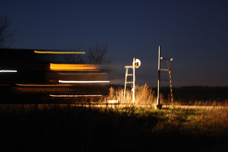 Just playing with the camera with the same grain train at Boonville, IA 11-2-10