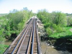 Crossing the Middle River Before Casey, IA