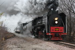 Coming into Boonville, IA is the Steam Special on 11-13-10