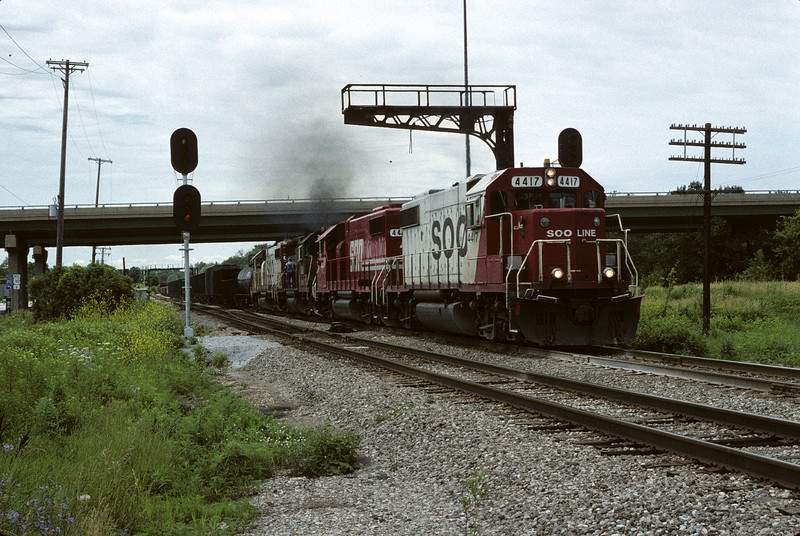 Soo Line Flood Detour MP 35.5 on Metra 7-9-93.