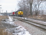 East train is lined out the east end of N. Star siding, after meeting the westbound, Dec. 11, 2008.