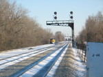 Looking east towards BI from 139th St., 503 has been turned and is coming off of track 9 onto the main at Robbins/Broadway/139th- I'm not sure what all the CPs are called up there.