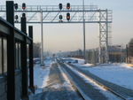 Looking south from the platform at Gresham.