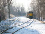 Shoving into Evans yard on the "lower level."