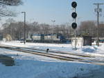 CRL geeps head down the Suburban line to Western Ave., to get back on the main and into the yard.