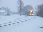 West train pulls through Moscow.